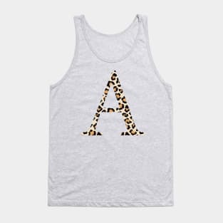 Alpha A Cheetah letter Tank Top